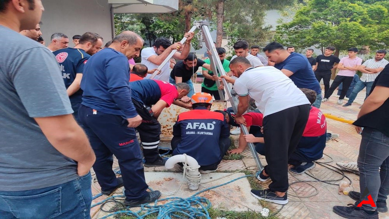 Mardin Artuklu'da Su Kuyusuna Düşen İşçi Yaralandı1