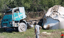 Samsun'da Kontrolden Çıkan Tanker Şarampole Devrildi: 1 Ağır Yaralı