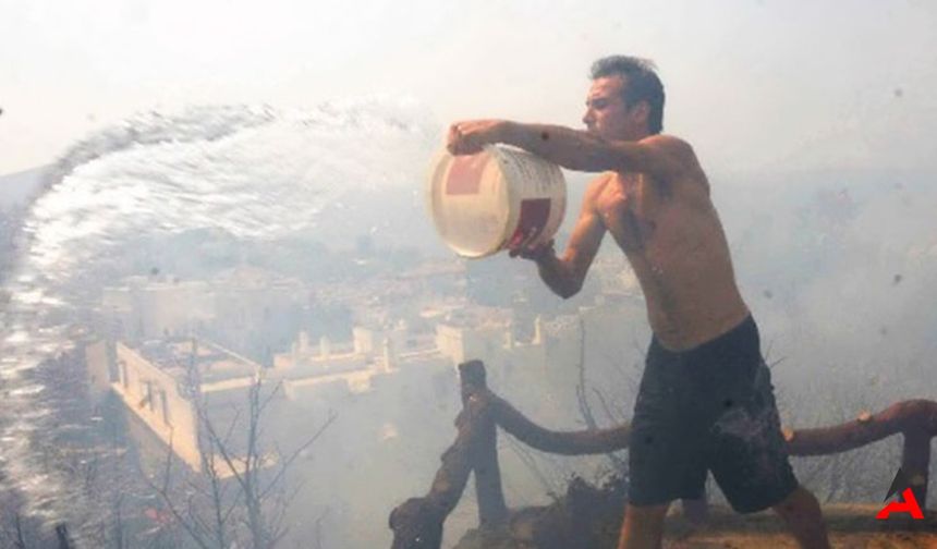 Bodrum'da Kontrolden Çıkan Yangın: Rüzgarla Büyüyen Alevler