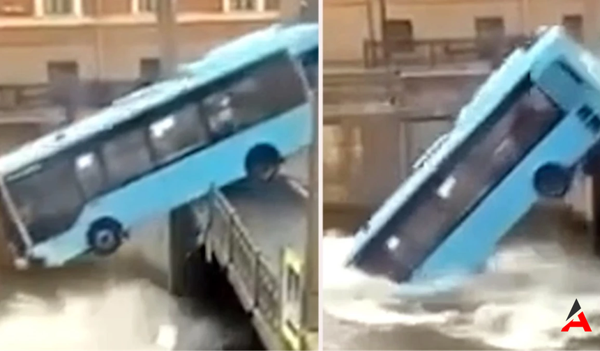 Nehre Uçan Otobüs Faciası: St. Petersburg'da 7 Kişi Hayatını Kaybetti!